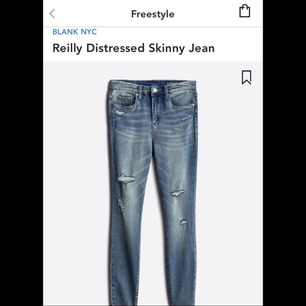 Distressed skinny jeans